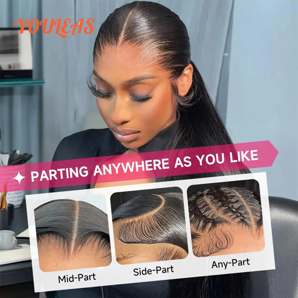 New Trend Lagos Hairline Sliky Bone Straight 250 Density 13x6 HD Lace Frontal Glueless Wigs Human Hair Pre Plucked Ready To Wear