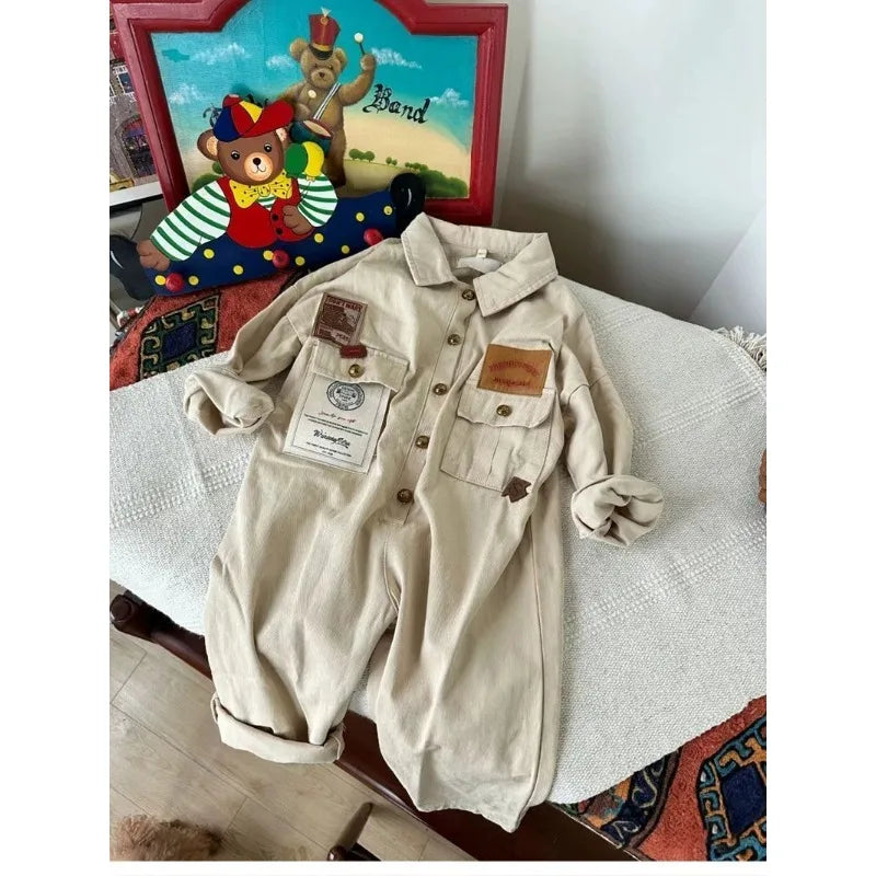 Boys Jumpsuit 2025 Autumn New Arrival  Cool Handsome Stylish Korean Style  Pants Well Designed Fashion Overalls