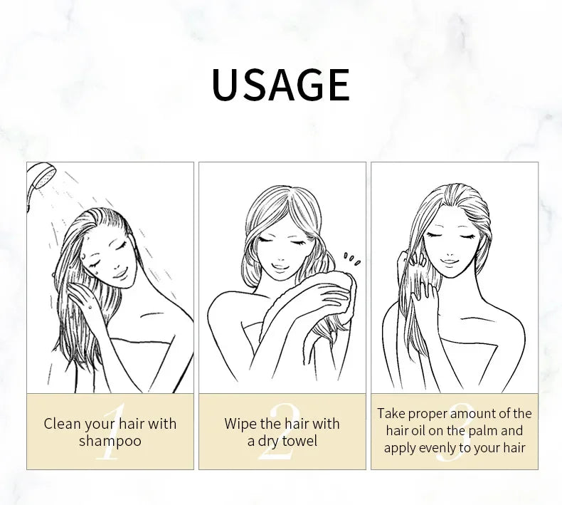 Laikou Argan Hair Oil Essential Oil Natural Anti-hair Loss Prevent Hair Dry Soft Nourishing Frizz Damaged Repair Care 60ml