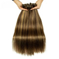 Debut Brazilian Straight Hair Double Drawn Natural Black Human Hair Weave Bundles Remy 27# 4# 6# 8# Blond 613 Human Hair Bundle