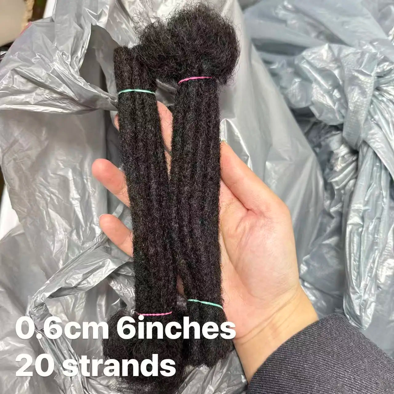 Nabi Original Dreadlocks Human Hair 6-20 inch 80 Strands Full-head Handmade Remy Human Hair Locs Extensions for Afro Men Women