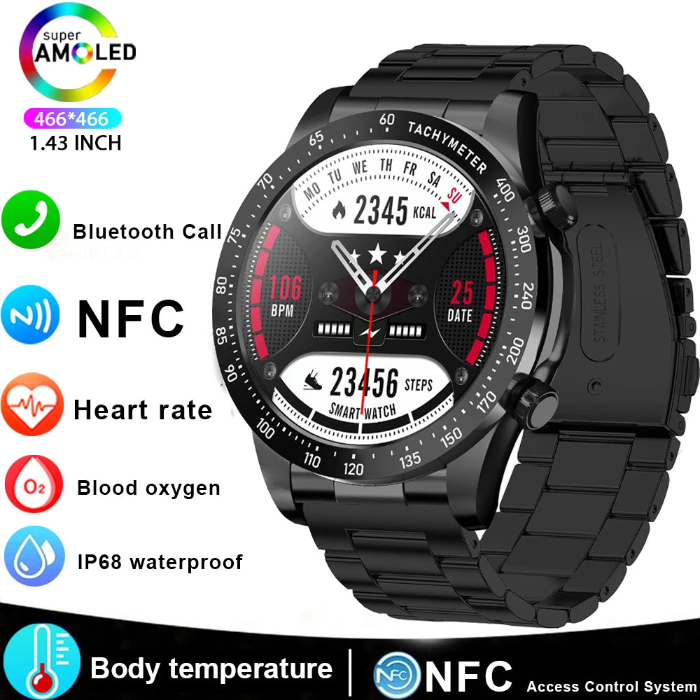 2025 new smart watch, 1.43-inch amoled high-definition screen, support Bluetooth calls, health detection, 100+sports modes,