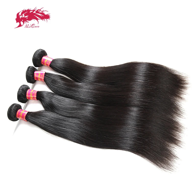 Straight Human Hair Bundle Addbeauty Brazilian Raw Virgin Human Hair Weave Long Real Hair Extension Double Drawn Natural Color