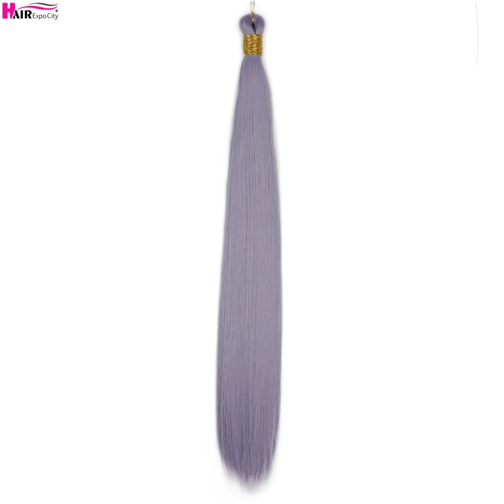 Bone Straight Braiding Hair 150g Silky Synthetic Hair For Box Braids Pre Stretched Ombre Crochet Braids Hair Extension