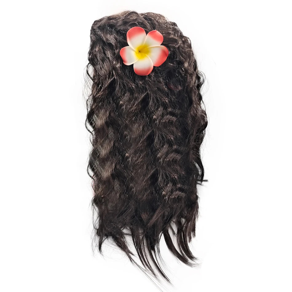 Moana Dress Cosplay Princess Costume Kids Vaiana Print Vestidos Girls Birthday Halloween Carnival Party Outfits Children Clothes