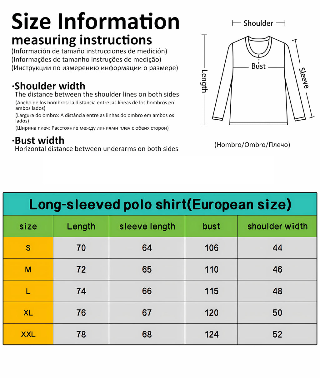 The new men's long-sleeved POLO shirt for Spring and Autumn 2025 features a casual and fashionable 3D pattern print