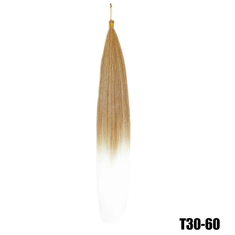 Synthetic Bone Straight Crochet Hair Extensions 30 Inch Hook Braids Ariel Straight Hair Weaving 1-3Pcs Purple Fake Hair Bundles