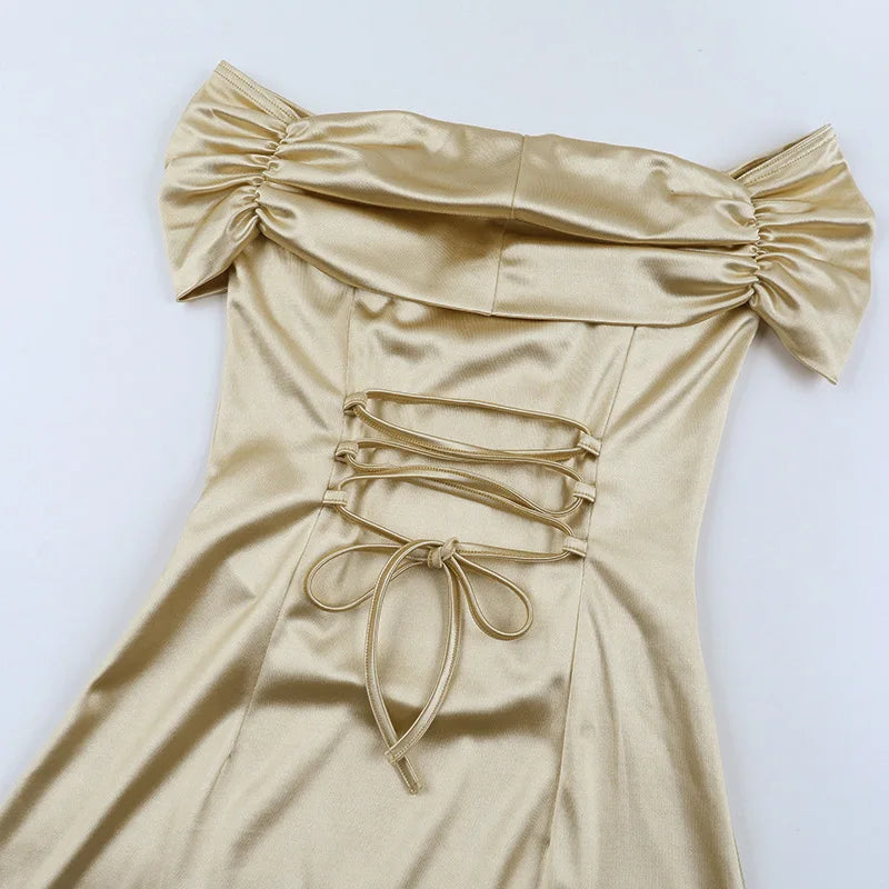 Shiny Sequin V Neck Maxi Dresses Women Elegant Slimming Backless Short Sleeved Long Dress Lady Gold Silver Party Evening Robes