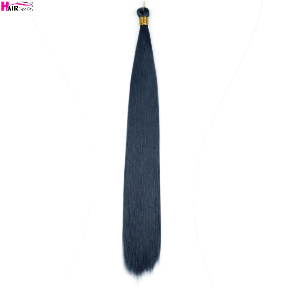 Bone Straight Braiding Hair 150g Silky Synthetic Hair For Box Braids Pre Stretched Ombre Crochet Braids Hair Extension