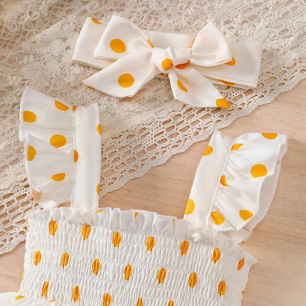 3-24Months Infant Baby Girl Golden Dot Slip Blue Dress Toddler Girl Summer Fashion Party Princess Dresses with Headband 2Pcs Set