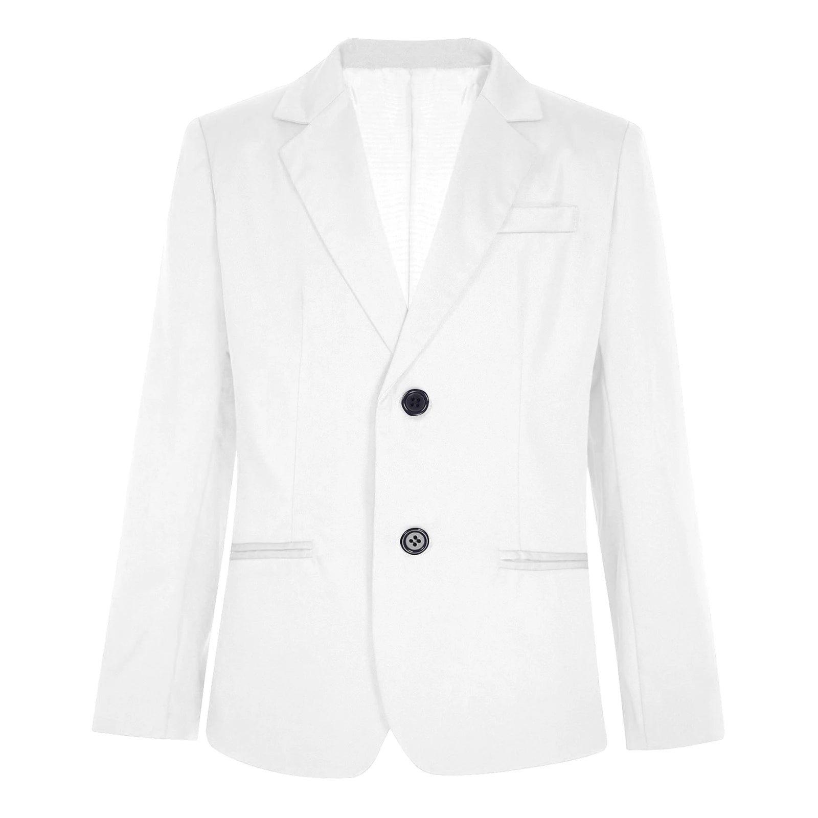 Boys Gentleman Blazer Notch Lapel Shoulder Pads Suit Coat Jacket Outerwear for Christmas Wedding Banquets Birthday Party Prom