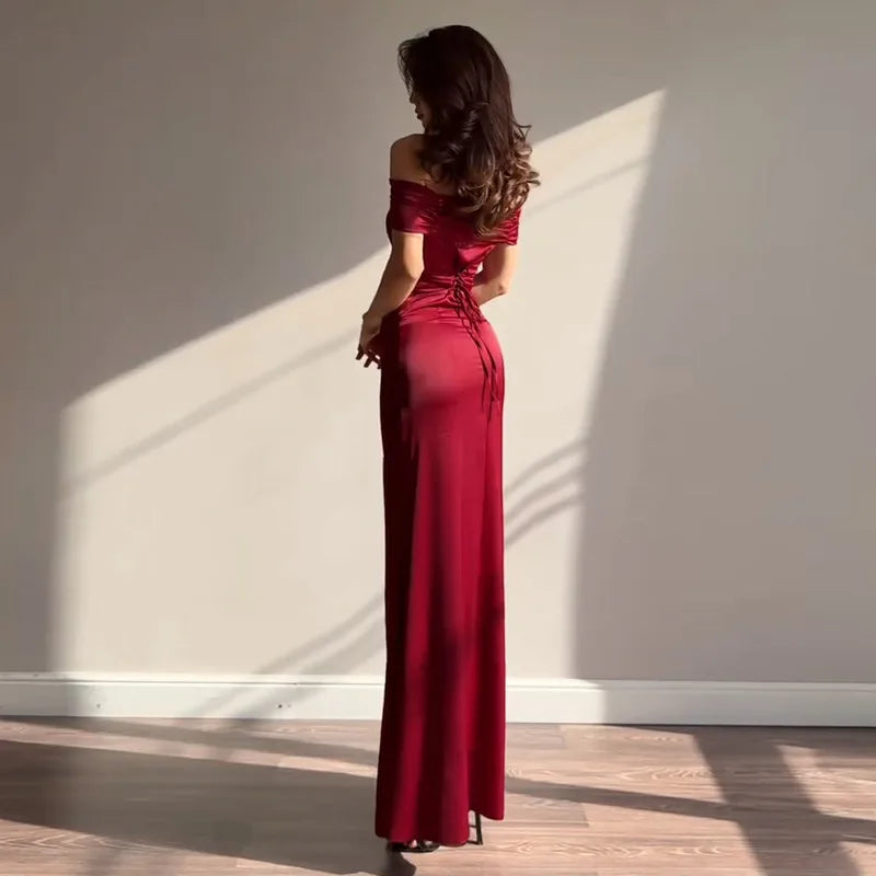 Shiny Sequin V Neck Maxi Dresses Women Elegant Slimming Backless Short Sleeved Long Dress Lady Gold Silver Party Evening Robes