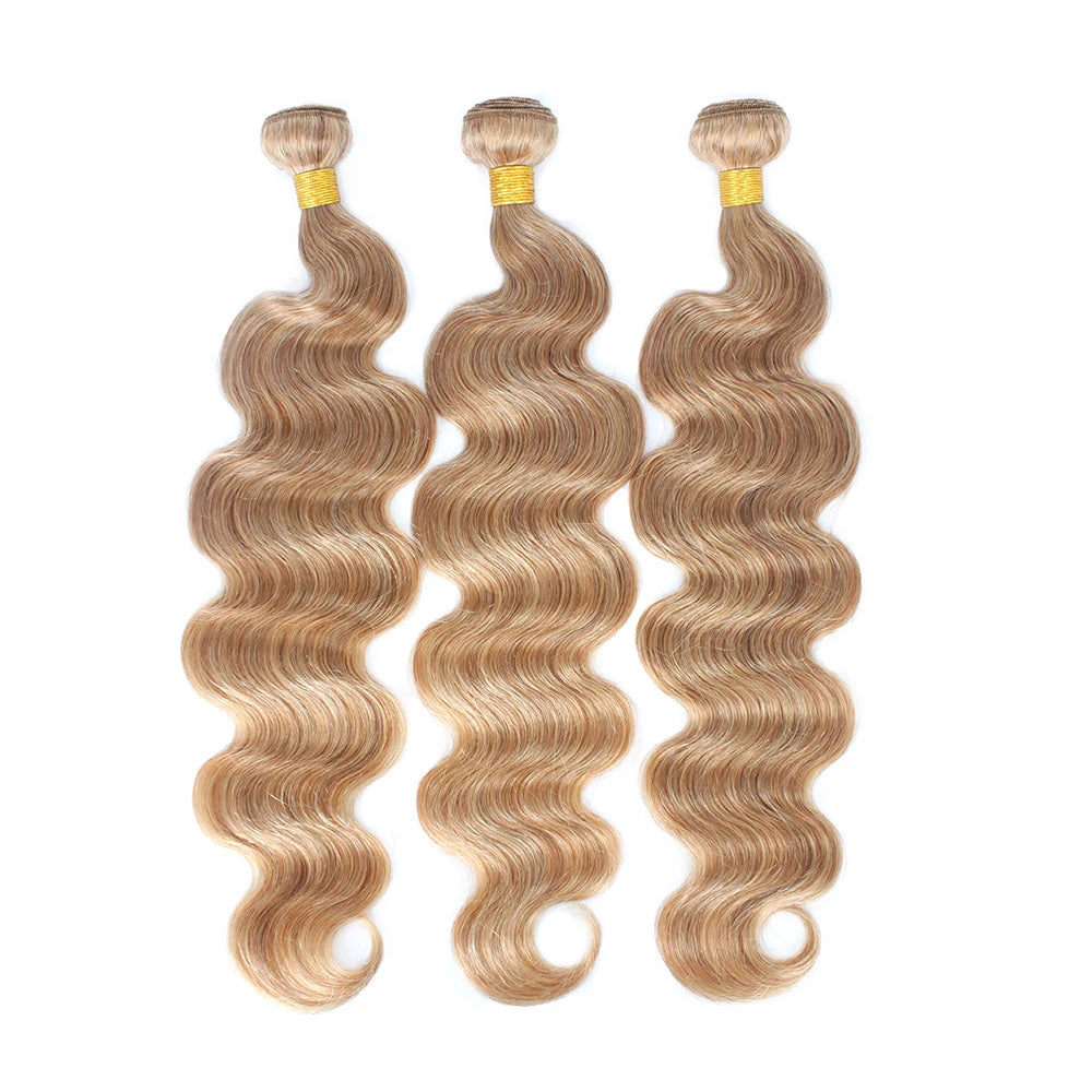 Blonde Body Wave Human Hair Bundles 27 Colored Bundles Human Hair 1/3/4 Bundle Deals Tissage Human Hair Extentions Remy Raw Hair