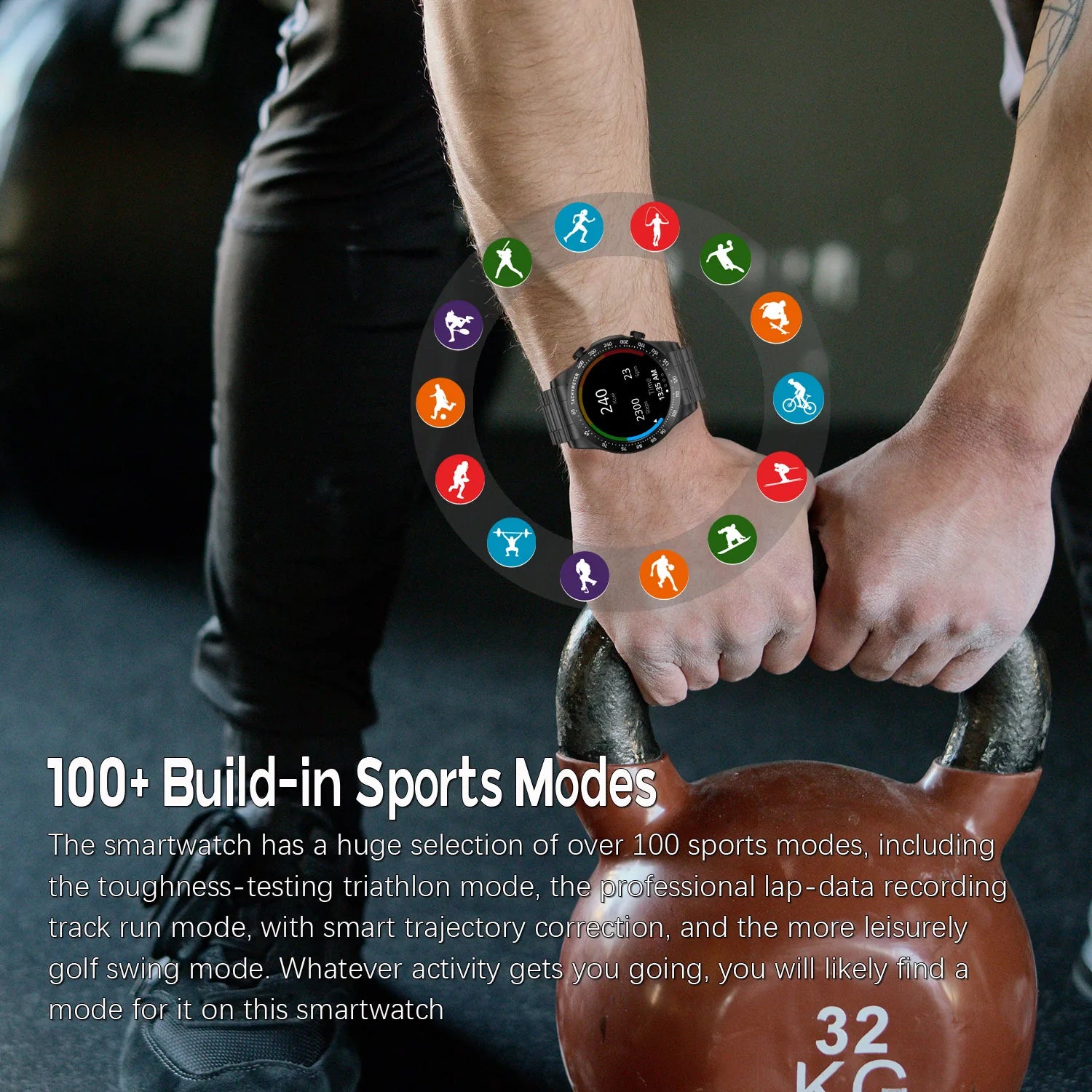 2025 new smart watch, 1.43-inch amoled high-definition screen, support Bluetooth calls, health detection, 100+sports modes,