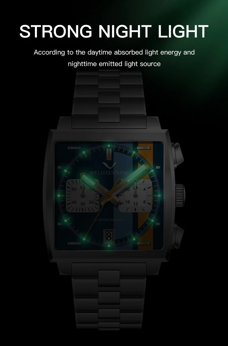 Watches Men 2025 New Hot Watches Luxury Men Quartz Wrist Watch Japan VK64 Chronograph Trendy Sport Waterproof Men's Watch