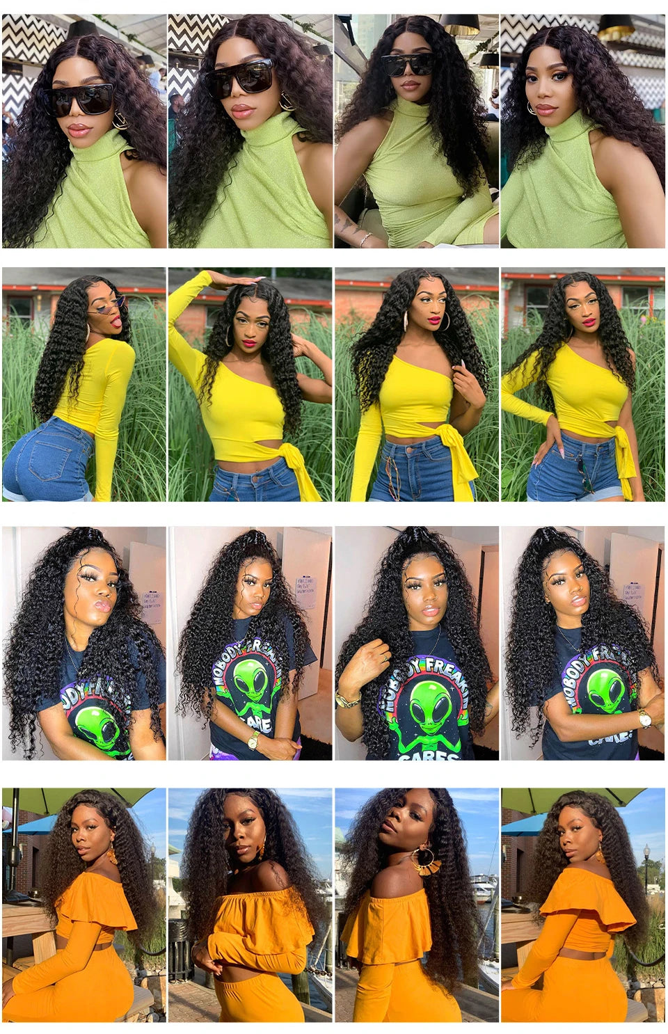 15A Brazilian Virgin Human Hair Kinky Curly Bundles With Frontal Ocean Water Wave Bundles With Frontal Bundles With Lace Closure