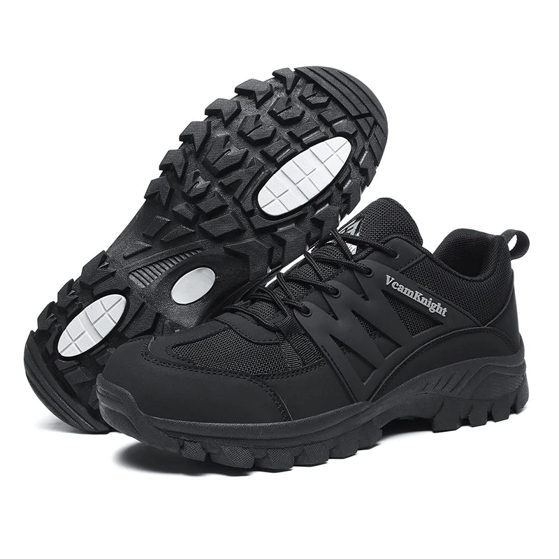 Men Casual Shoes Mountain Sneakers Antiskid Winter Fashion Leather Outdoor Off-Road Trail Running Footwear Low Top Spring Autumn