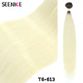 Bone Straight Hair Extensions Ombre Blonde Fake Hair Bundles Super Long Hair Synthetic 22-40 Inch Straight Hair Full to End