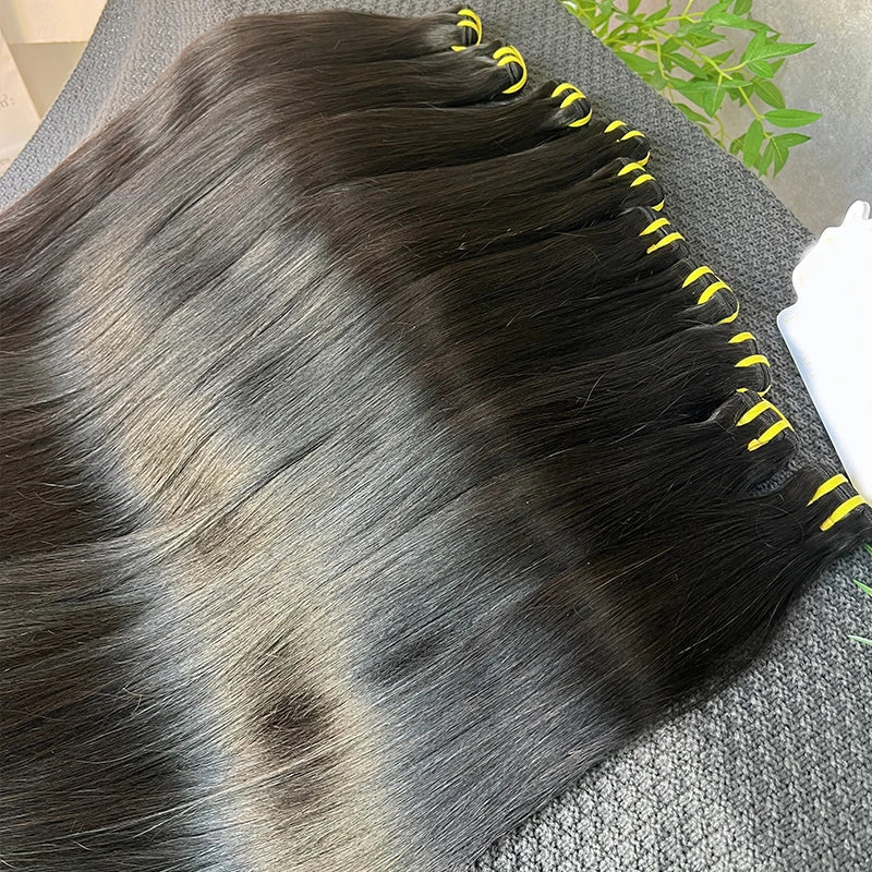 Vietnamese Bone Straight 100% Human Hair Bundles Unprocessed Raw Hair Extensions For Women Natural Color Double Weft 10-36inch