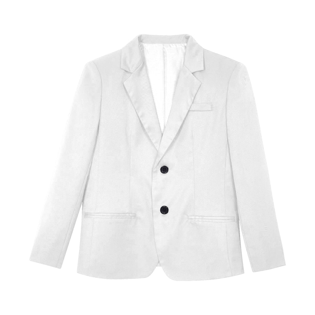 Boys Gentleman Blazer Notch Lapel Shoulder Pads Suit Coat Jacket Outerwear for Christmas Wedding Banquets Birthday Party Prom