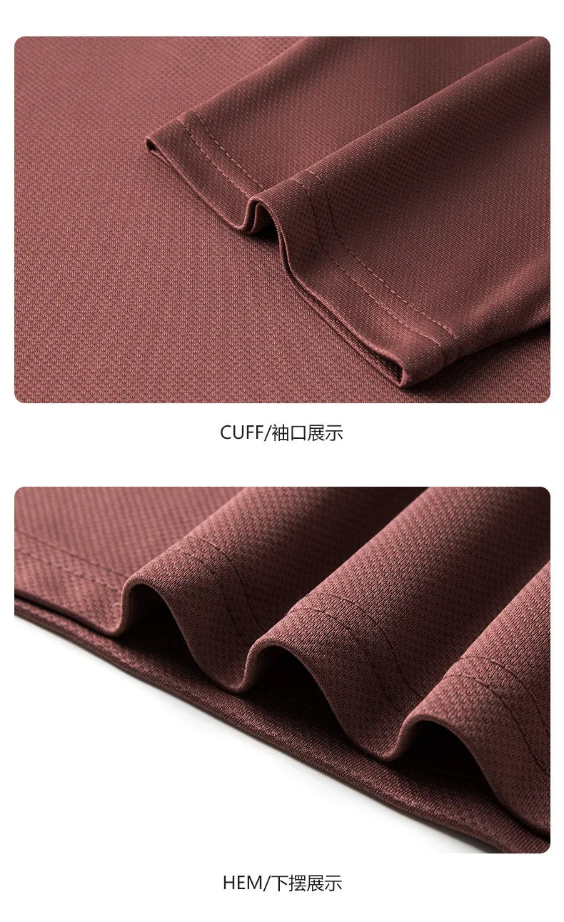 Men's Polo Shirt Seamless Premium Luxury Cool Fabric Business Casual Golf Slim Fit Blouse Collar Tshirt Anti Wrinkle Men Tee