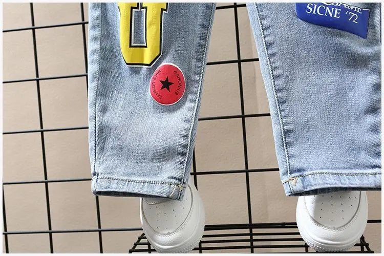 Boys suits spring and autumn new children's casual sweater pants two-piece suits boys clothes suits children's clothing
