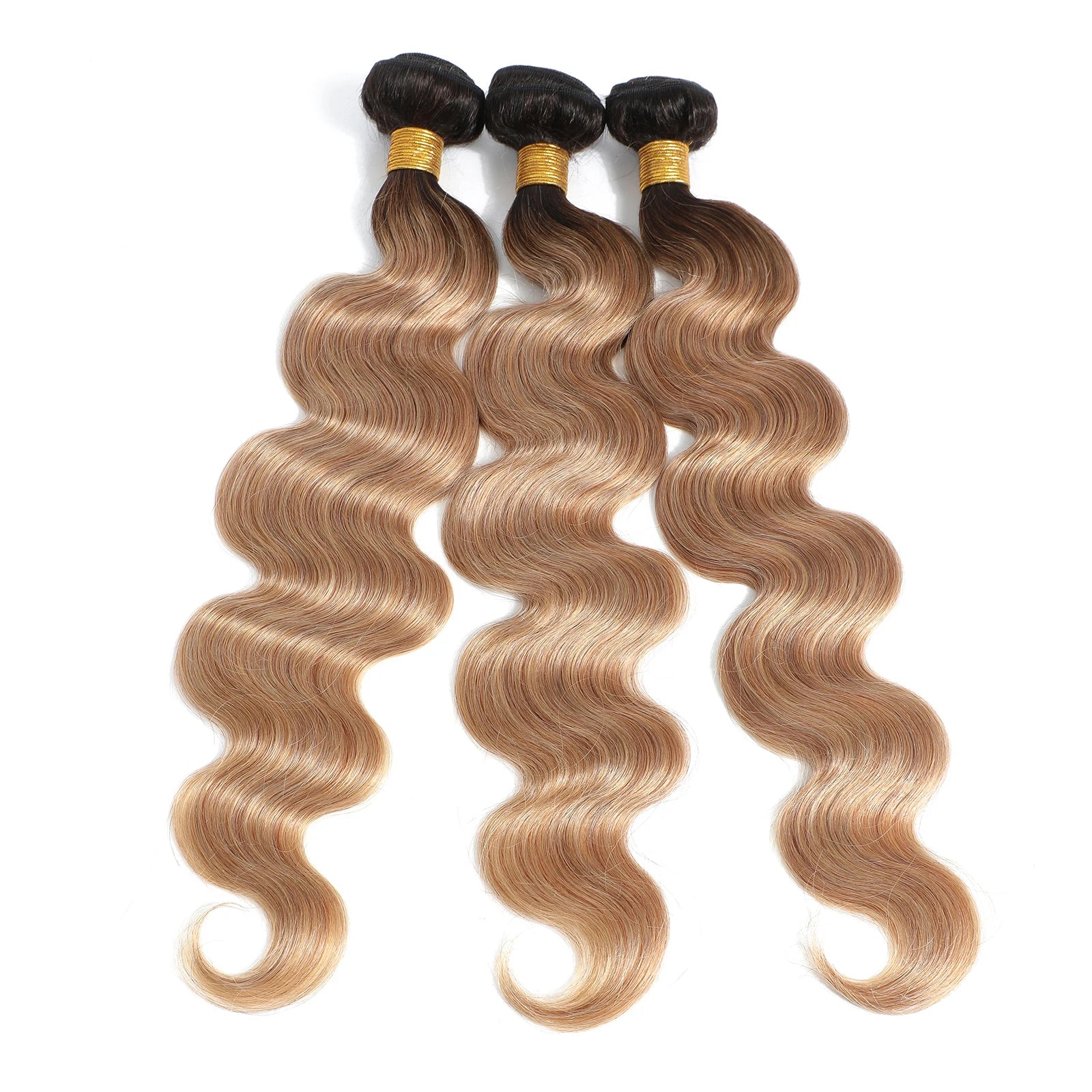 Honey Blonde Human Hair Bundles Body Wave Bundles Human Hair 1 3 4 Brazilian Human Hair Extensions 100% Remy Bundles Deal