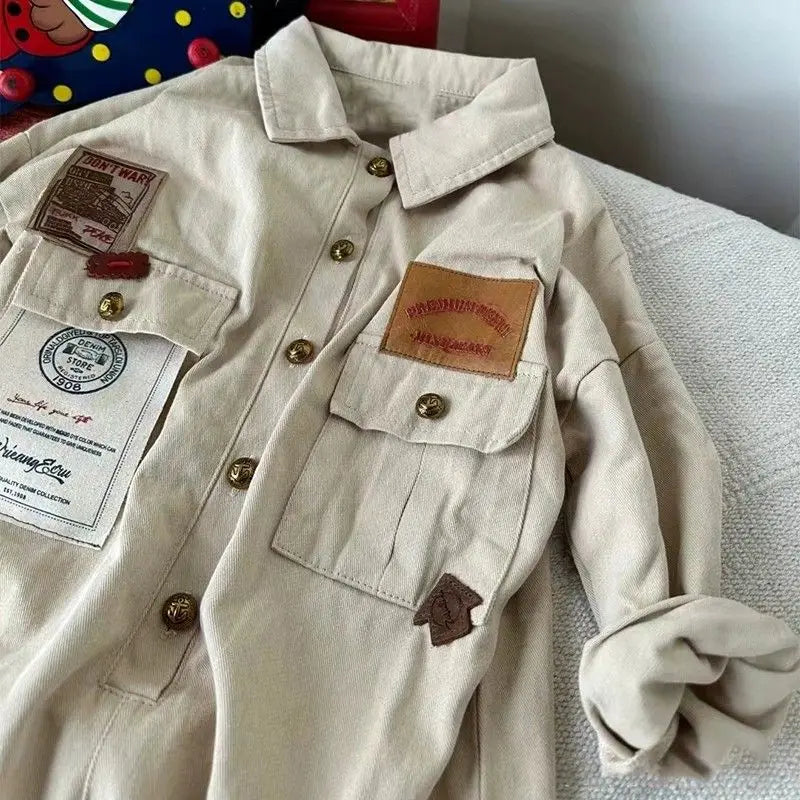 Boys Jumpsuit 2025 Autumn New Arrival  Cool Handsome Stylish Korean Style  Pants Well Designed Fashion Overalls