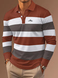 The new men's POLO shirt for Spring and Autumn 2025 is casual fashionable skin-friendly and soft with 3D printing