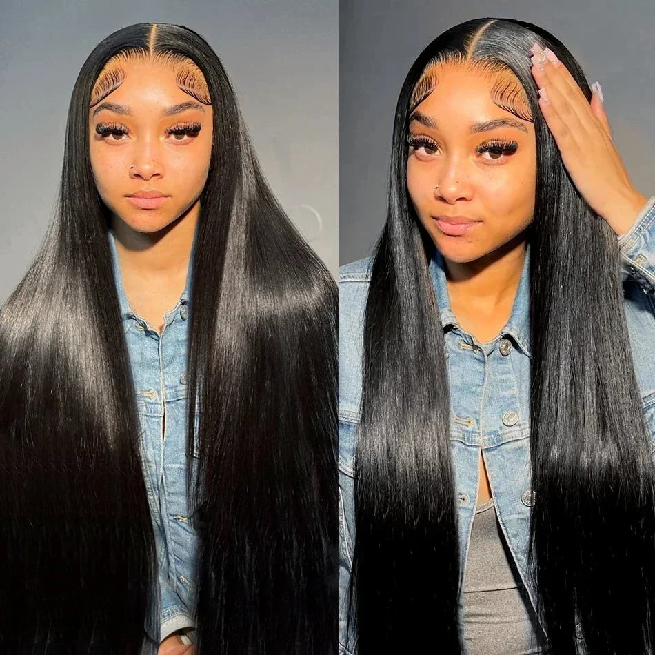 40 Inch Bone Straight Human Hair 13x4 Hd Lace Frontal Wig Brazilian 13x6 Lace Front Human Hair Wigs For Black Women Pre Plucked