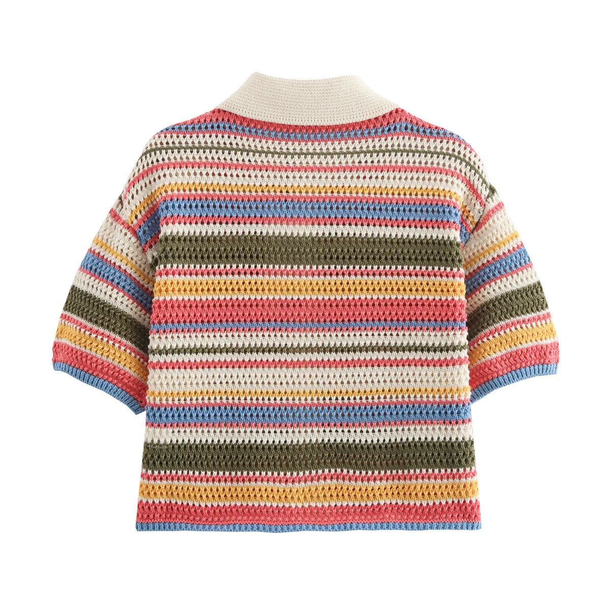 2025 Spring New POLO Shirt Collar Knitted Top Shorts Set