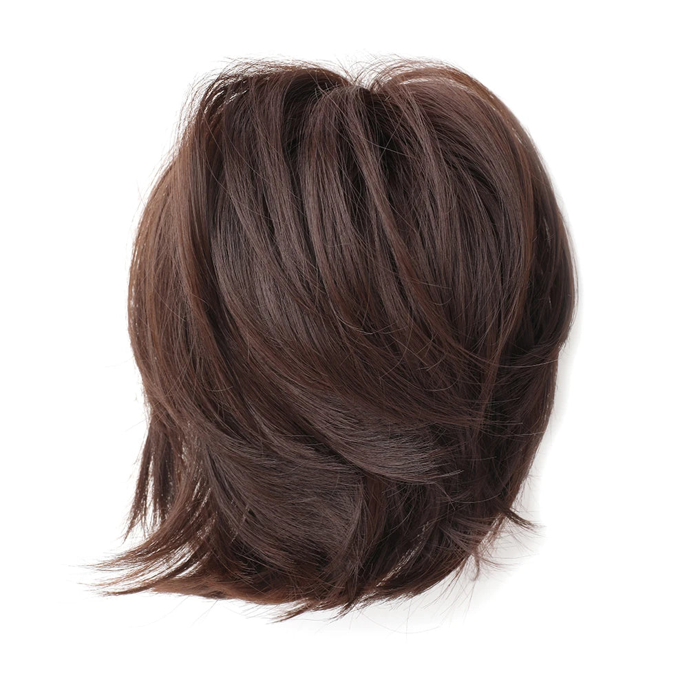 Short Ponytail Hair Bun Extensions Straight Hair Bun Synthetic Messy Bun Hairpieces Elastic Easy Scrunchies for Women