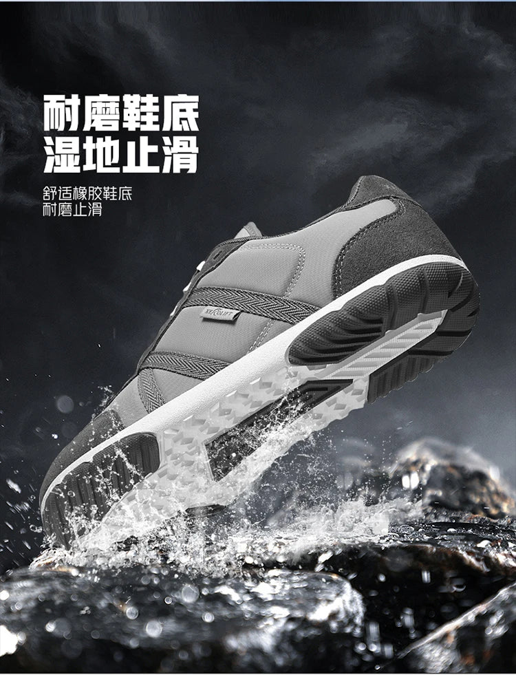 Men Spring and Autumn Oversized Wide Toe Shoes Barefoot Casual Shoes Popular Flat Sneaker Outdoor hiking driving Footwear