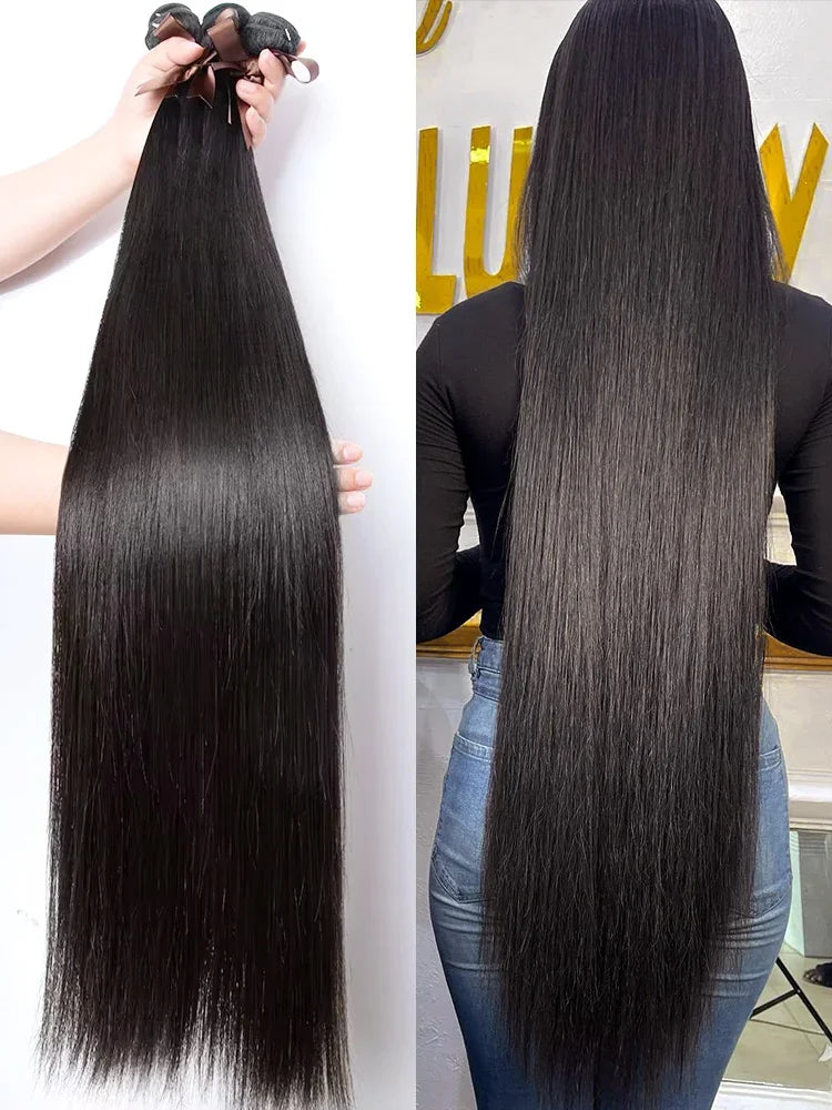 Straight Bundles Human Hair 22 24 26Inches 100% Unprocessed Brazilian Virgin Straight Human Hair Bundles Natural Color Raw Hair