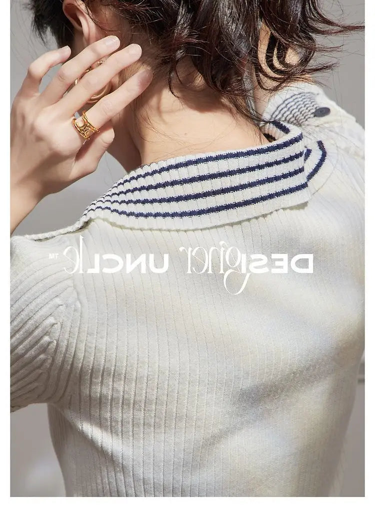 Women's T Shirts Polo Neck Shirt Top Short Sleeve Tee Clothes White Striped Cute Offer Premium With Collar Polyester Sale
