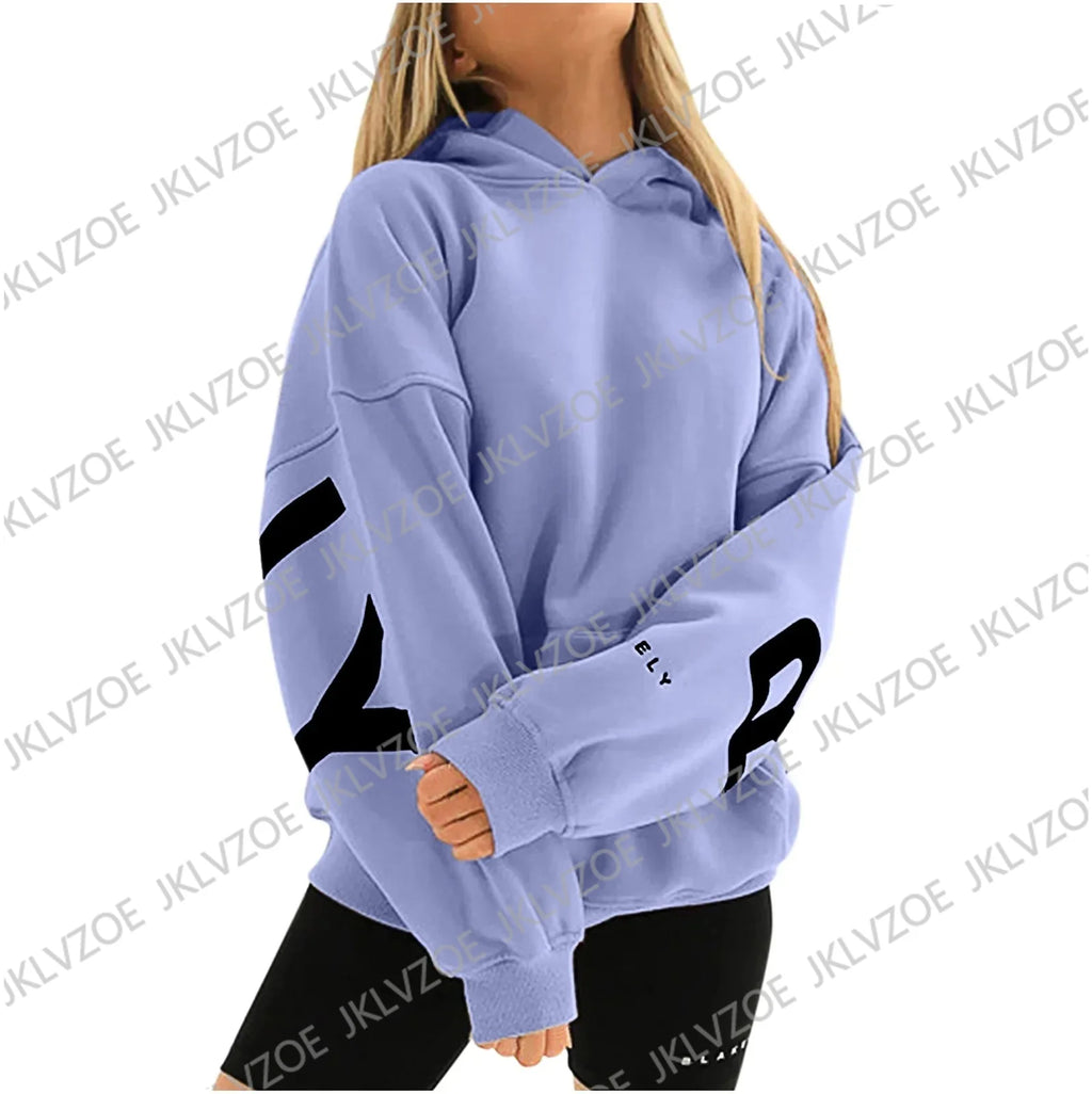 Hoodies Of Men ＆ Women Unisexy Streetwear Vintage Casual Soft Pullover Sweatshirt Printing Letters On Sleeves Y2k Couple Clothes