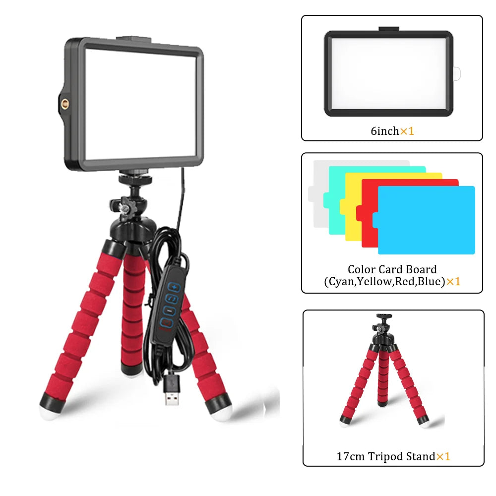 16CM Dimmable Ring Light Led Selfie Ringlight Photo Photography Lighting With Mobile Phone Self-Timer Tripod For Youtube Video