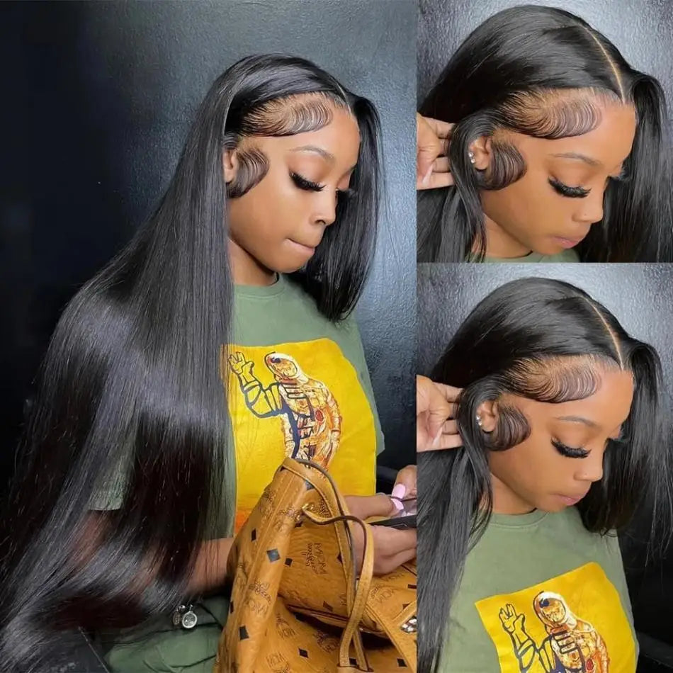 Glueless Bone Straight 4X4 Hd Lace Frontal Wig 13X6 13X4 Black Lace Front Wig Human Hair 5x5 Natural Brazilian Transparent Wigs