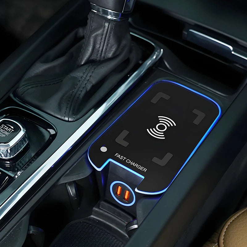 For Volvo XC90 XC60 V60 S90 S60 V90 Car Wireless Charging 15W Fast Wirele Charger Accessories Trim Automotive Electronics
