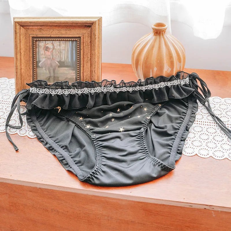 Men's Lace Sexy Underwear  Panties with Bow Tie Unisex Universal Comfortable Polyester Fiber Undergarments for Youth