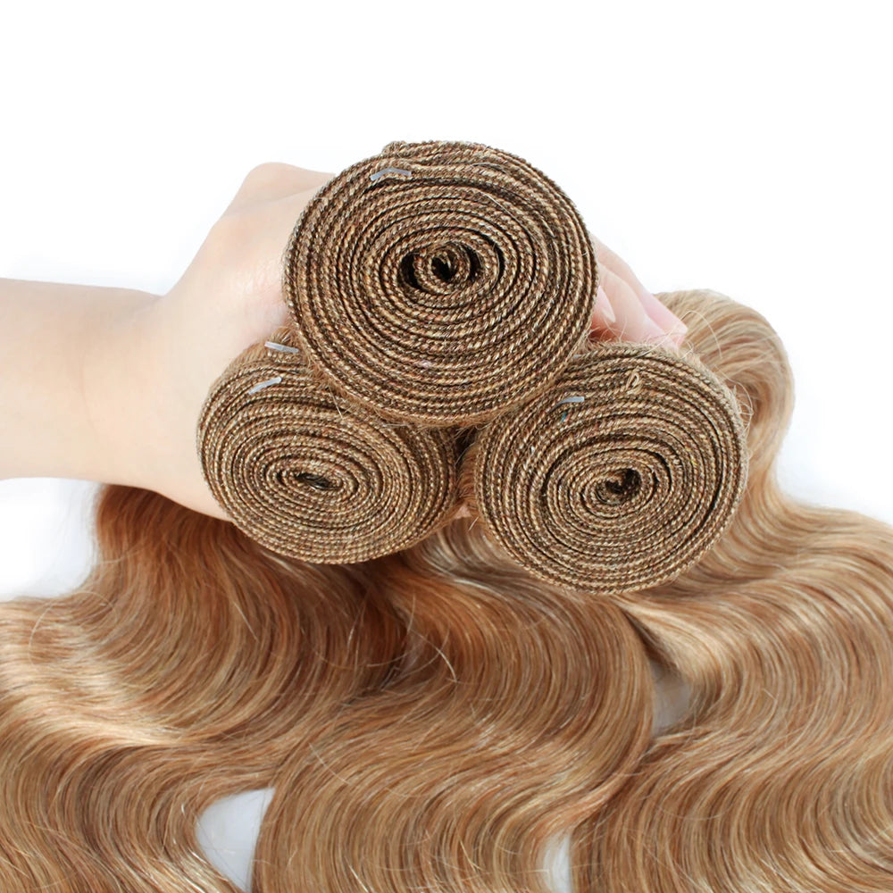 Blonde Body Wave Human Hair Bundles 27 Colored Bundles Human Hair 1/3/4 Bundle Deals Tissage Human Hair Extentions Remy Raw Hair