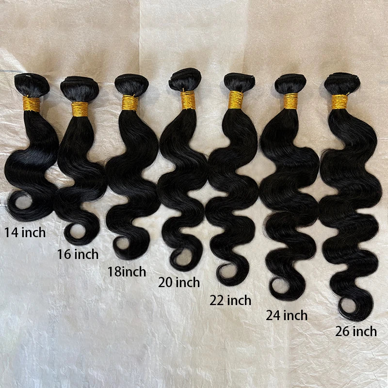 24 26 Inch Raw Body Wave Human Hair Bundles 1/3/4 Pcs Unprocessed Virgin Remy Hair Extensions Hair Weave Bundles for Women