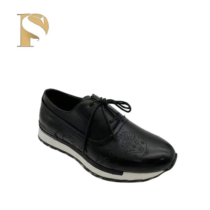 New men's PU dress shoes pattern brand design senior place dress comfortable men's shoes
