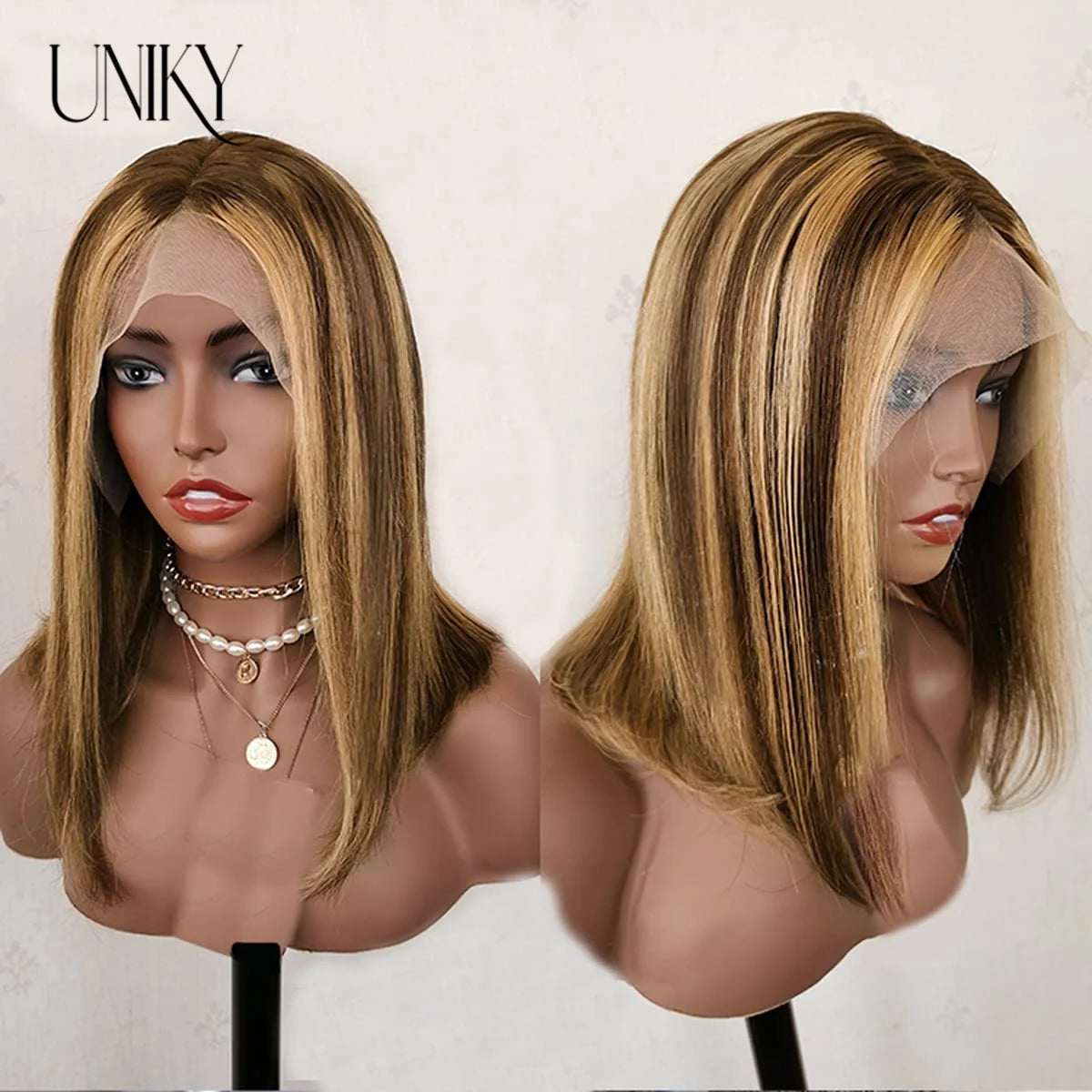 Brazilian Bone Straight Human Hair Wigs For Women 1B/99J Highlight Wig Human Hair bob Wig Straight13x4 Lace Frontal Short BobWig