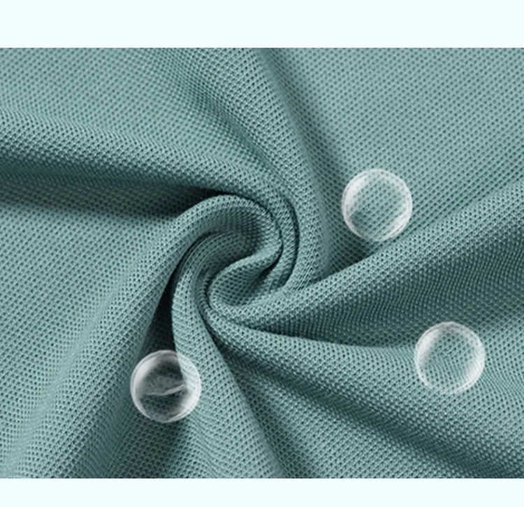 POLO shirt men's summer fashion ice silk quick drying short sleeved T-shirt solid color loose casual business collar top