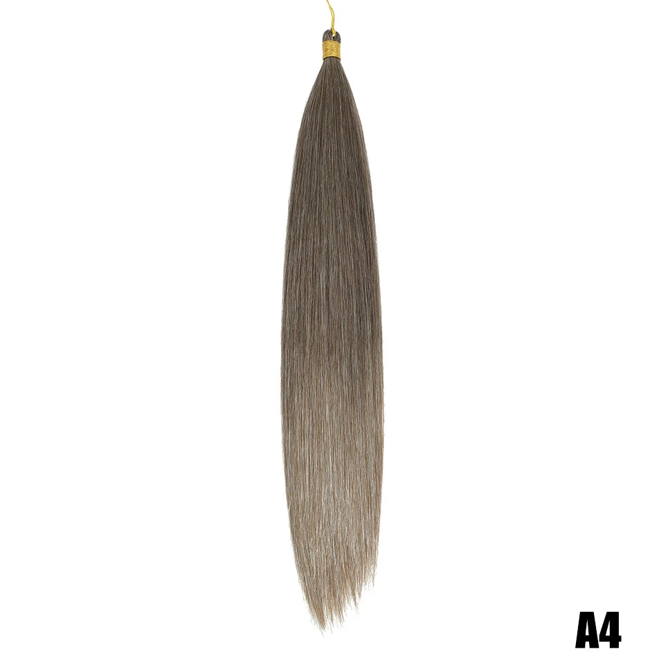 Synthetic Bone Straight Crochet Hair Extensions 30 Inch Hook Braids Ariel Straight Hair Weaving 1-3Pcs Purple Fake Hair Bundles