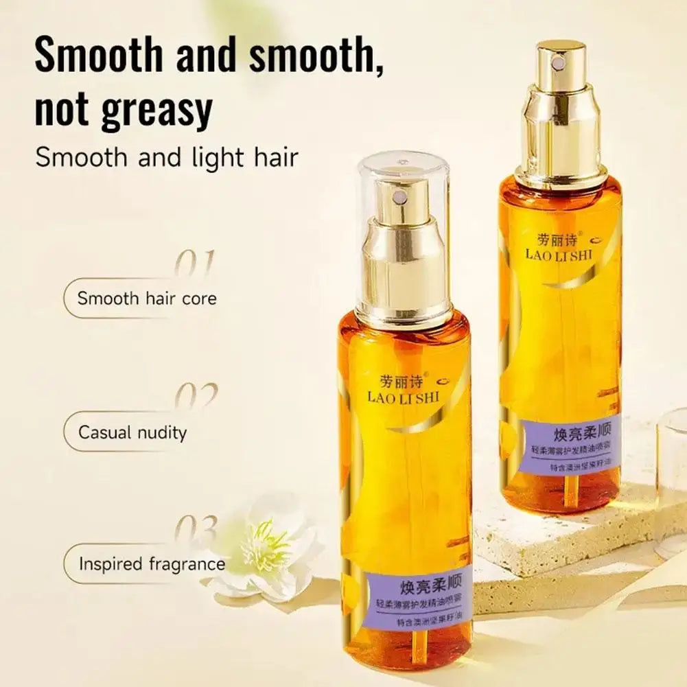 Hair Oil Spray Fragrance Hair Mask Nourishing Conditioning Oil Deeply Moisturizing Hair Curly Spray Gift Women Hair Care Serum