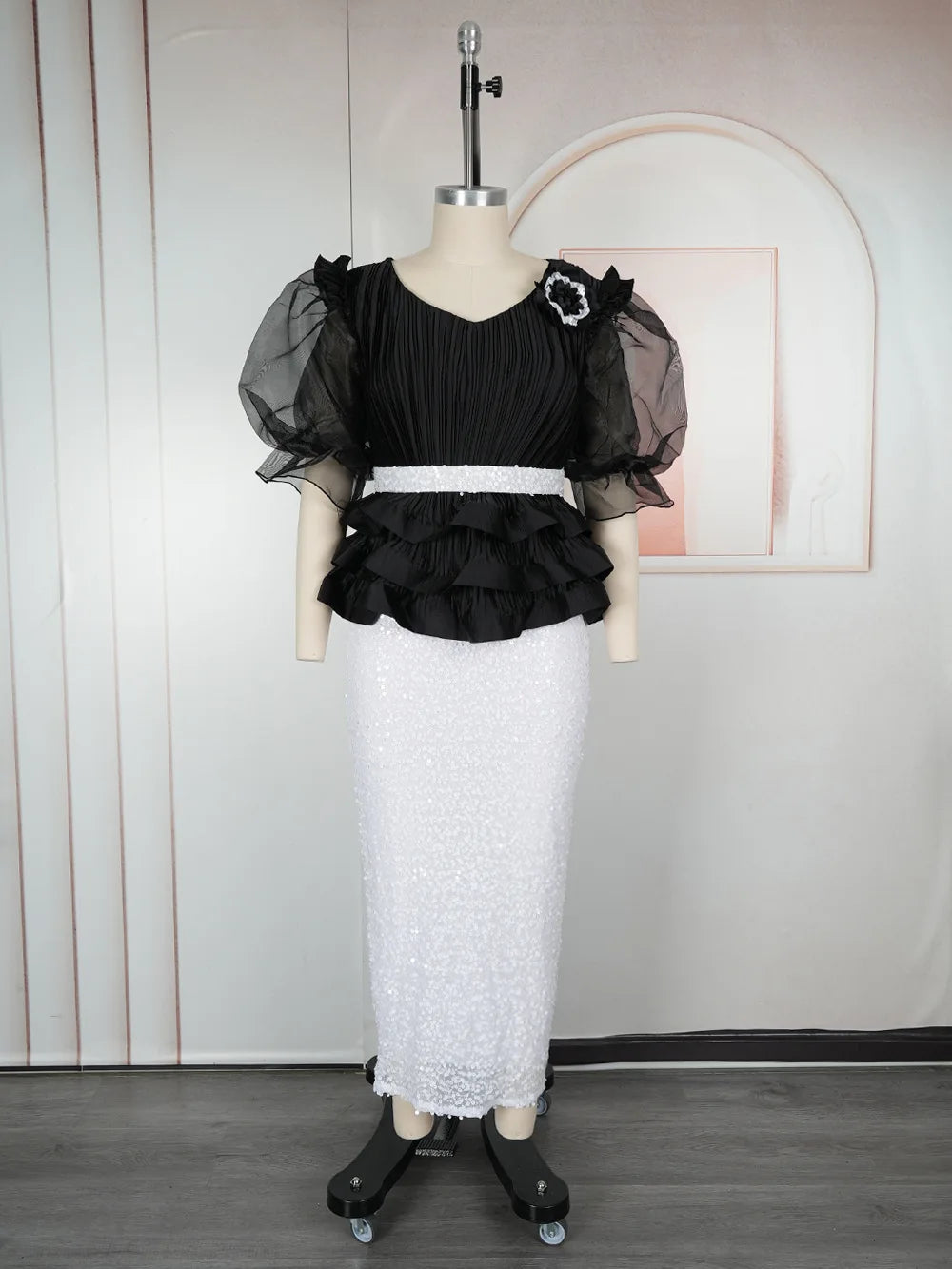 2026 Summer Party Evening Dresses Elegant Ladies Luxury Bodycon Maxi Robe Puff Sleeve Dress Africa Clothes Wedding Prom Gowns