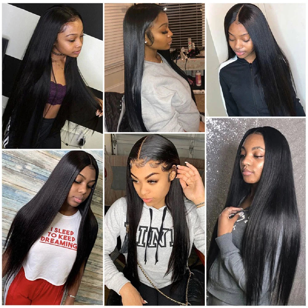 Peruvian 100% Human Hair Straight Bundles Weave Natural Color 1/2/3/4 Bundles Deal 8-30 Inch Bundle Hair Extensions Fow Momen
