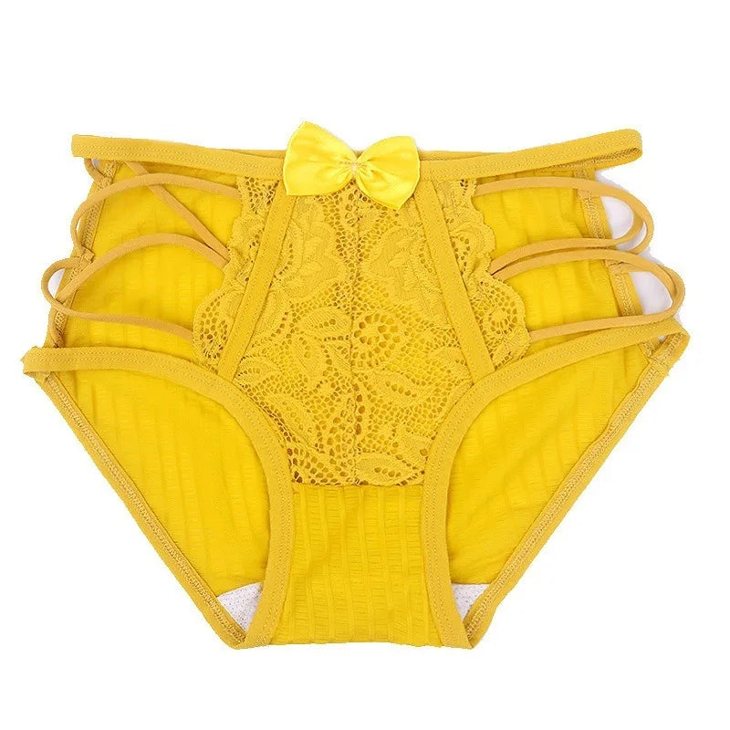 Ladies' Lace Bow Fun Underwear Lightweight, Comfortable, Soft, Breathable Underwear High Beauty Pure Desire Charm Underwear